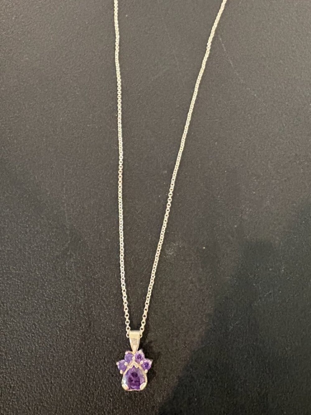 Purple Greater Good Paw Print Necklace – Animal Lover Statement Necklace